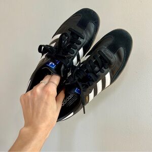 Adidas Black and White Sambas Sneakers